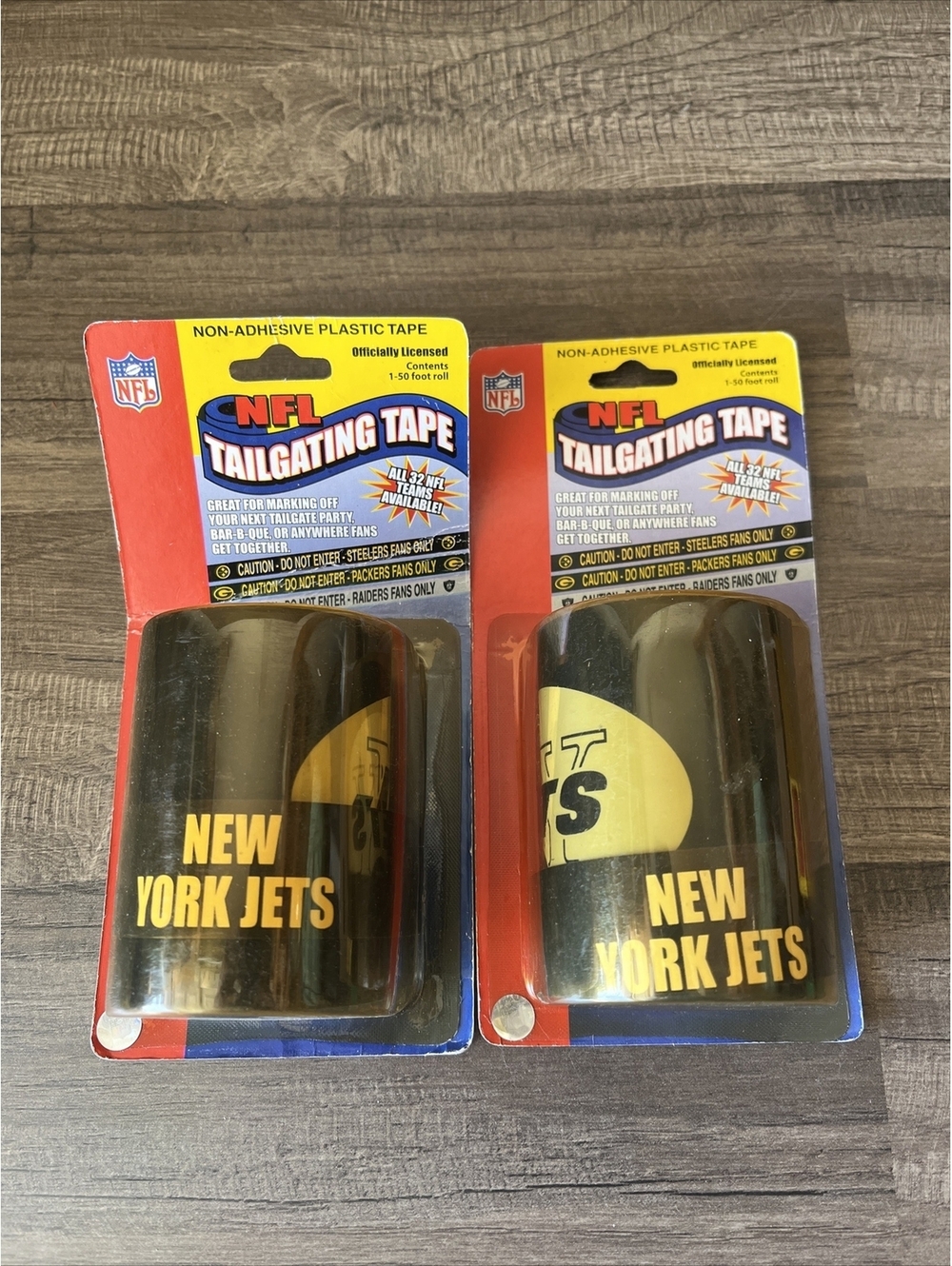 NFL New York Jets Tailgating - Caution Tape, NEW (Lot of 2)
